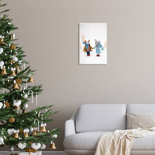 Stupell Industries Winter Holiday Gifts Dog Couple Wall Plaque Art